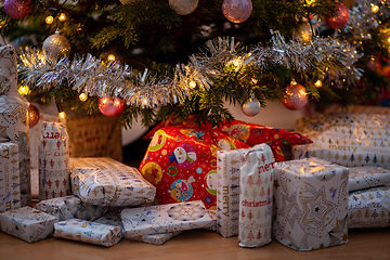 Image showing Christmas Tree and Christmas gift boxes