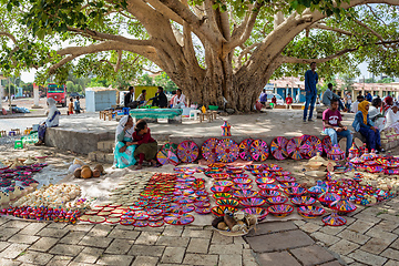 Image showing Street market in center of Aksum, Ethiopia Africa