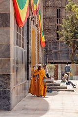 Image showing orthodox priest in Axum. Aksum, Ethiopia