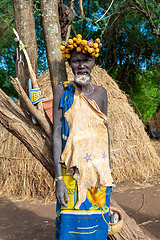 Image showing most dangerous African Mursi people tribe, Ethiopia, Africa