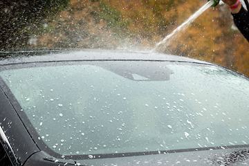 Image showing car wash cleaning and prepare for detailing