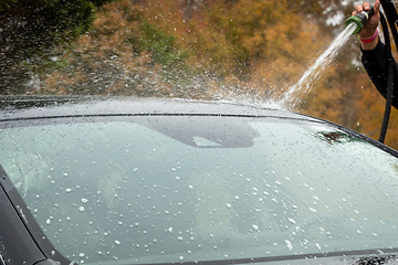 Image showing car wash cleaning and prepare for detailing