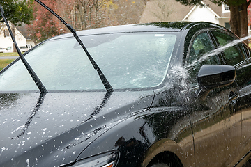 Image showing car wash cleaning and prepare for detailing