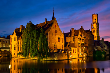 Image showing Famous view of Bruges, Belgium