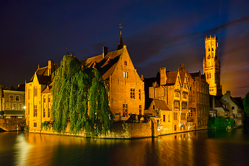 Image showing Famous view of Bruges, Belgium