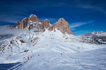 Image showing Ski resort in Dolomites, Italy