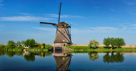 Image showing Windmills at Kinderdijk in Holland. Netherlands