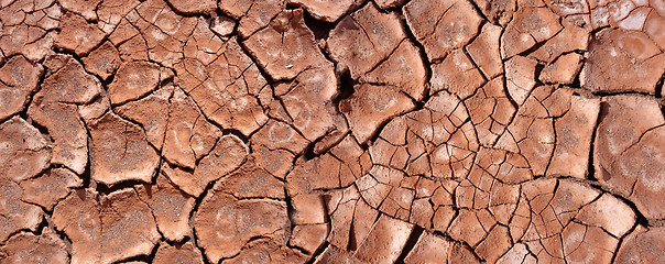 Image showing Dry mud background texture banner