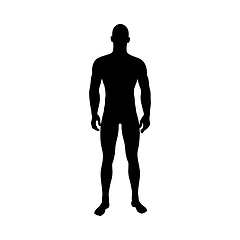 Image showing Standing Pose Man Silhouette