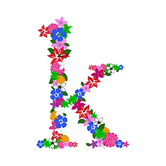 Image showing Floral Alphabet Letter