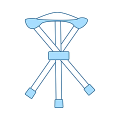 Image showing Icon Of Fishing Folding Chair