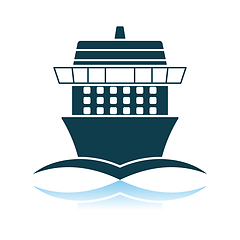 Image showing Cruise Liner Icon Front View