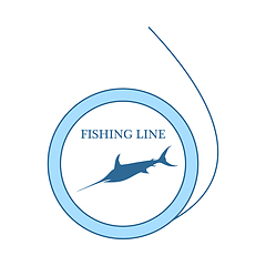 Image showing Icon Of Fishing Line