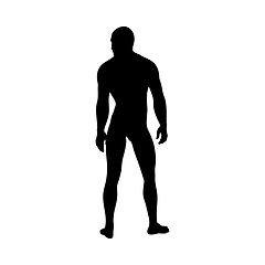 Image showing Standing Pose Man Silhouette