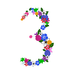 Image showing floral numeral