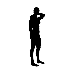 Image showing Standing Pose Man Silhouette