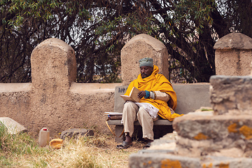 Image showing orthodox priest in Axum. Aksum, Ethiopia
