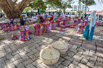 Image showing Street market in center of Aksum, Ethiopia Africa