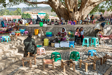 Image showing Ethiopian traditional Coffee ceremony, Aksum, Ethiopia Africa