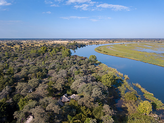 Image showing Okavango delta river in north Namibia, Africa