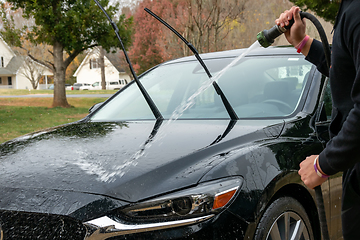 Image showing car wash cleaning and prepare for detailing