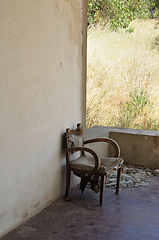 Image showing old armchair abandoned porch