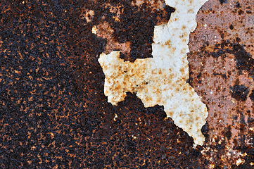 Image showing peeling paint rusty metal background