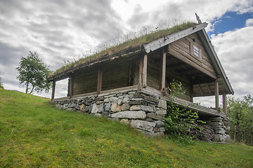 Image showing Old houses in ecomuseum in Norway