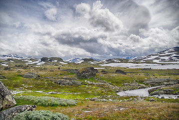 Image showing Travel in Norway mountains at summer