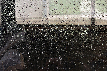 Image showing raindrops on glass