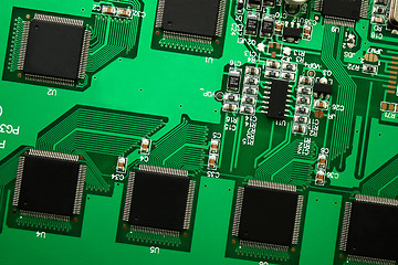 Image showing PCB with many chips