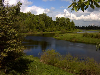 Image showing river in a Russian village