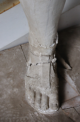 Image showing broken statue foot detail