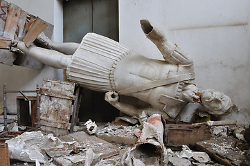 Image showing broken statue gigantic figure of ancient god