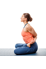 Image showing Sporty woman doing Ashtanga Vinyasa yoga asana