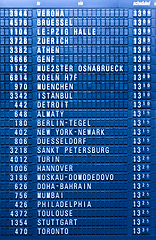 Image showing Depature schedule board in airport