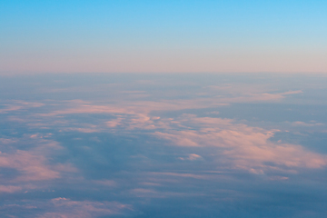 Image showing Above clouds