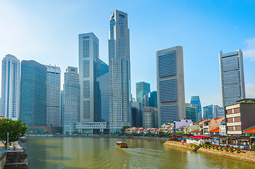 Image showing modern Singapore skyline Raffles place