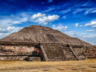 Image showing Pyramid of the Sun. Teotihuacan, Mexico