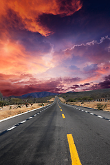 Image showing Road in desert