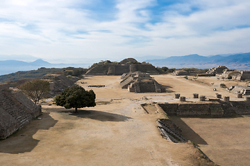 Image showing Ancient ruins on plateau Monte Alban in Mexico