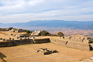 Image showing Ancient ruins on plateau Monte Alban in Mexico