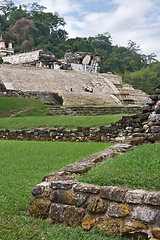 Image showing Ancient Mayan ruins in Palenke. Mexico