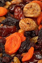 Image showing Various dried fruits close-up