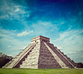 Image showing Mayan pyramid in Chichen-Itza, Mexico