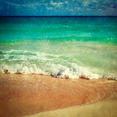 Image showing Beautiful beach and sea