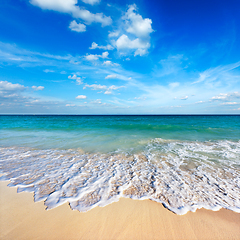 Image showing Beautiful beach and sea