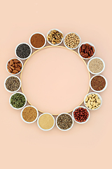 Image showing Wreath of Healthy Food High in Essential Fatty Acids