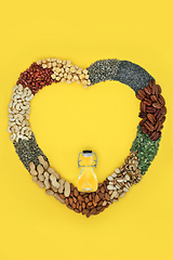 Image showing Healthy Vegan Heart Food High in Essential Fatty Acids