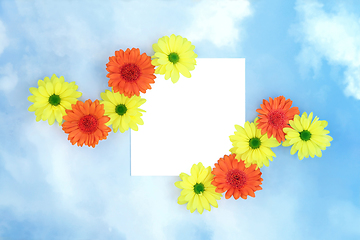 Image showing Summer Chrysanthemum Flower Abstract Frame